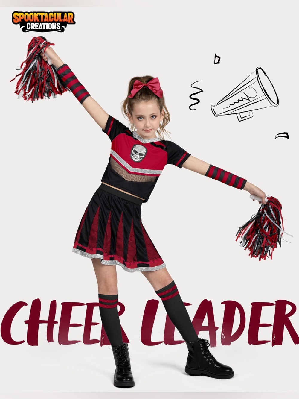 Spooktacular Creations Halloween Cheerleader Costume NIP Size: M - Picture 4 of 15